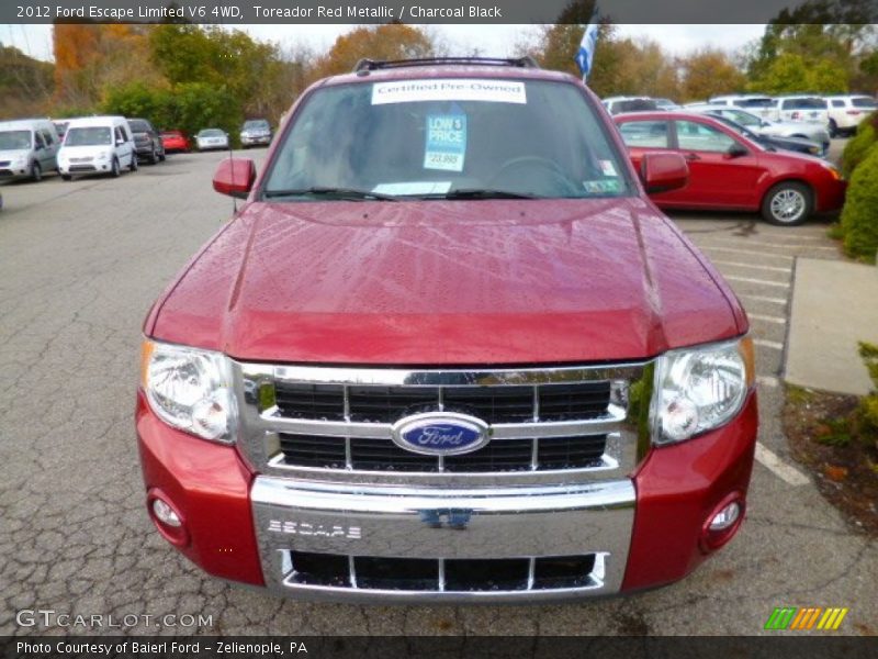 Toreador Red Metallic / Charcoal Black 2012 Ford Escape Limited V6 4WD