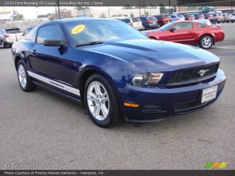 Kona Blue Metallic / Stone 2010 Ford Mustang V6 Coupe