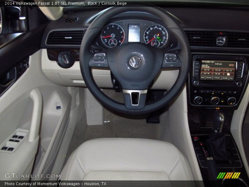 Black / Cornsilk Beige 2014 Volkswagen Passat 1.8T SEL Premium