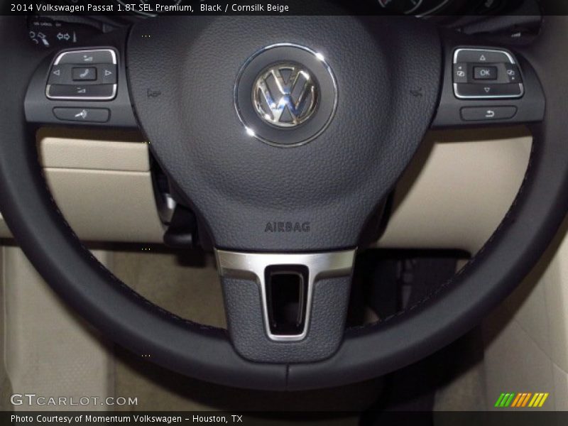 Black / Cornsilk Beige 2014 Volkswagen Passat 1.8T SEL Premium