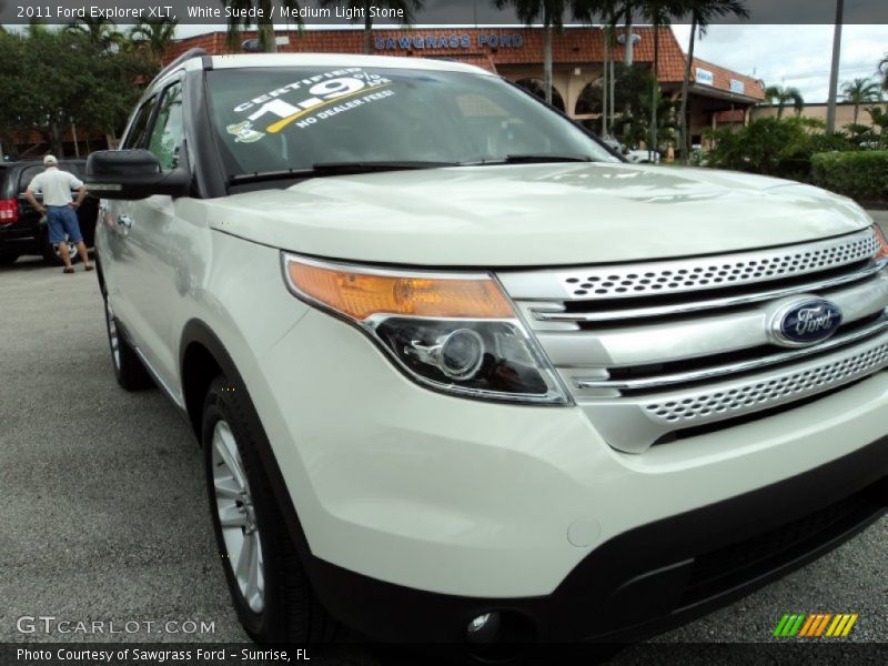 White Suede / Medium Light Stone 2011 Ford Explorer XLT