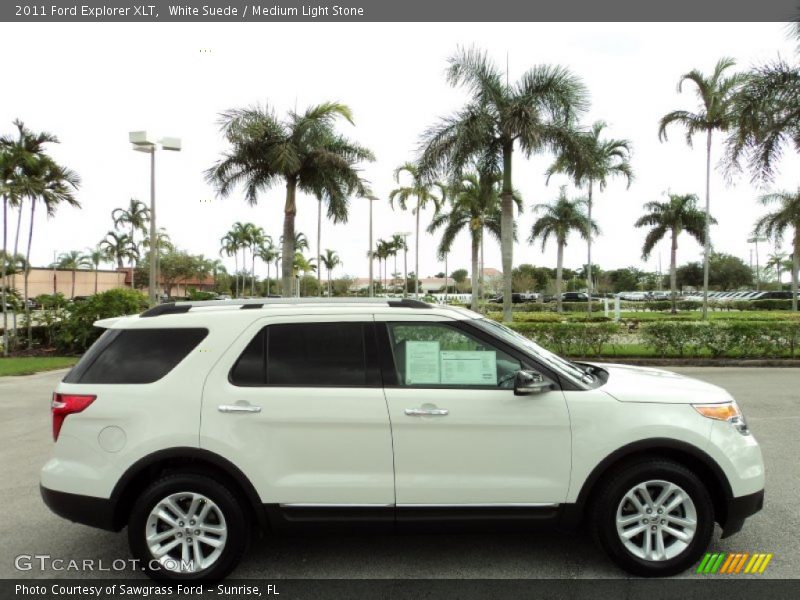 White Suede / Medium Light Stone 2011 Ford Explorer XLT