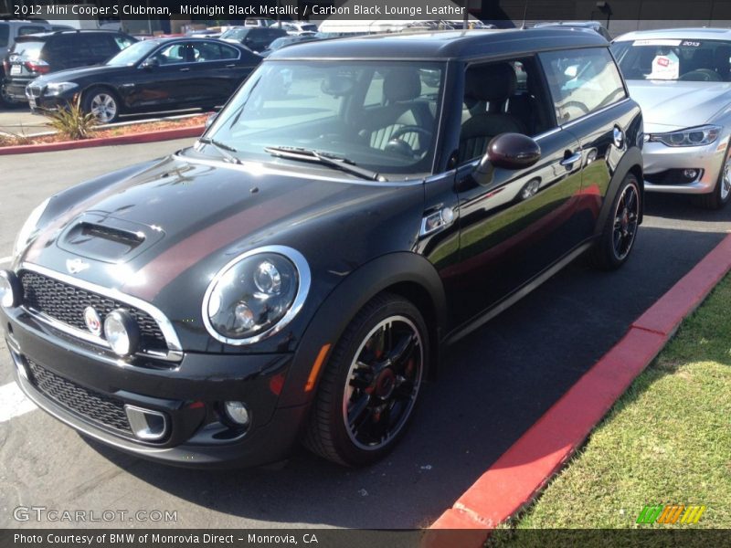 Midnight Black Metallic / Carbon Black Lounge Leather 2012 Mini Cooper S Clubman