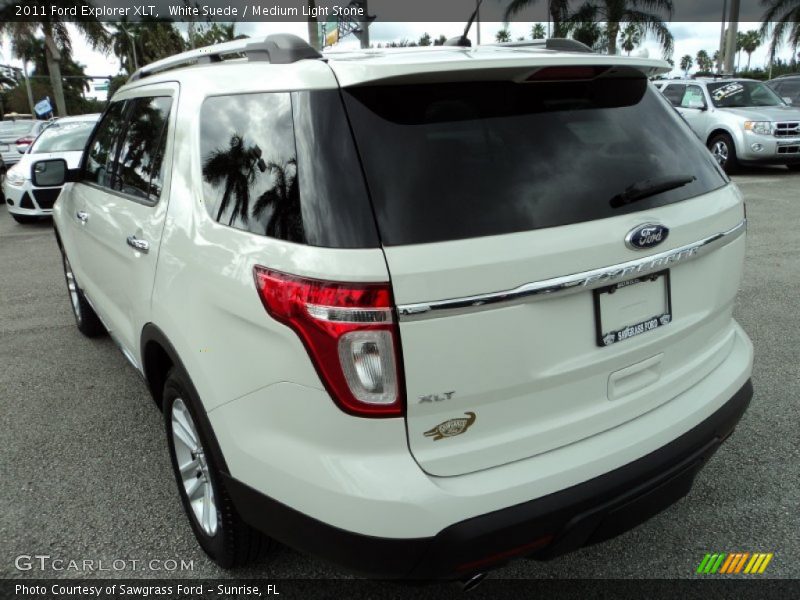 White Suede / Medium Light Stone 2011 Ford Explorer XLT