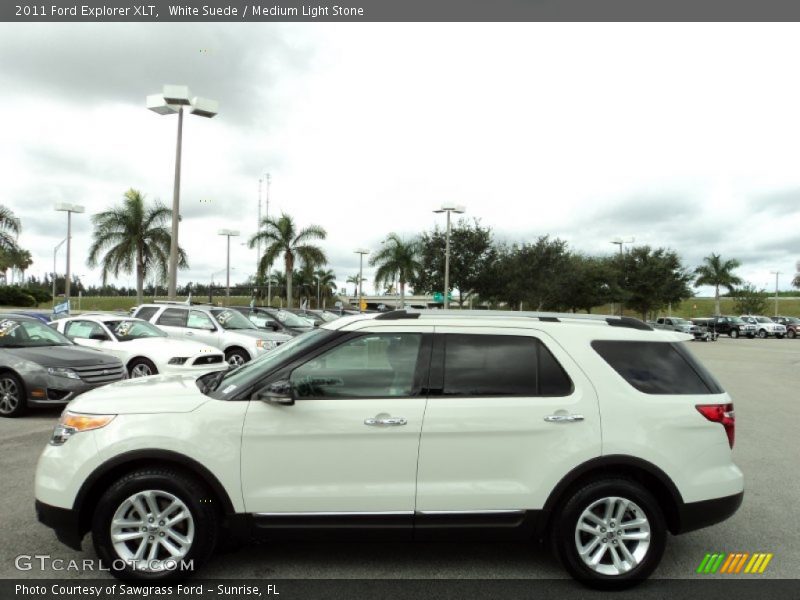 White Suede / Medium Light Stone 2011 Ford Explorer XLT