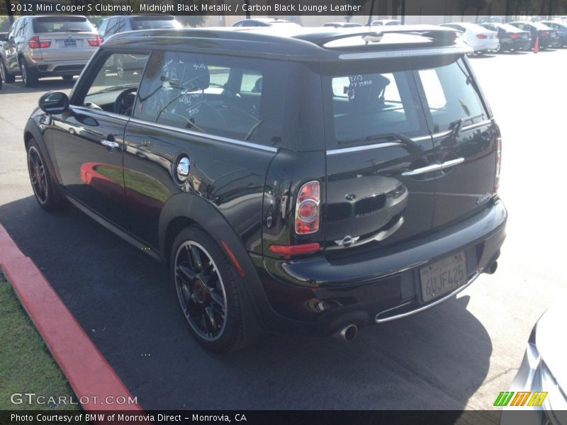 Midnight Black Metallic / Carbon Black Lounge Leather 2012 Mini Cooper S Clubman