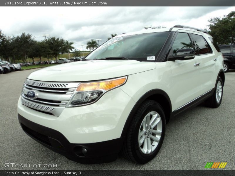 White Suede / Medium Light Stone 2011 Ford Explorer XLT