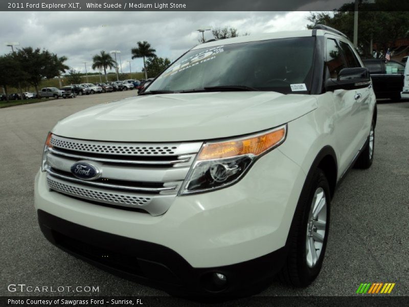 White Suede / Medium Light Stone 2011 Ford Explorer XLT