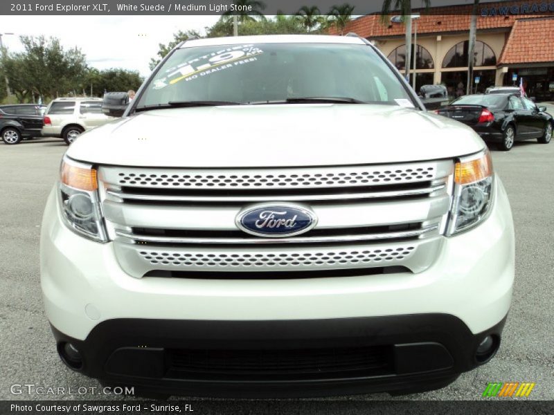 White Suede / Medium Light Stone 2011 Ford Explorer XLT