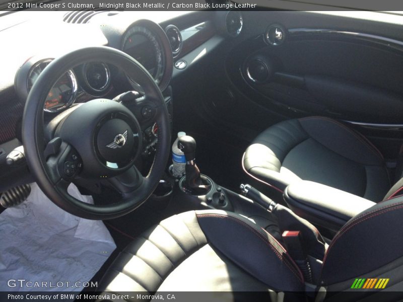 Midnight Black Metallic / Carbon Black Lounge Leather 2012 Mini Cooper S Clubman