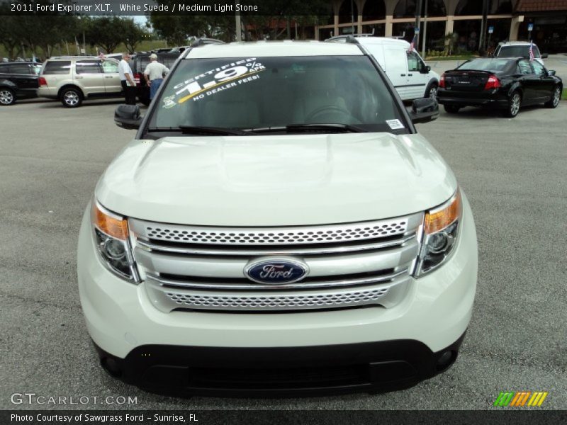 White Suede / Medium Light Stone 2011 Ford Explorer XLT