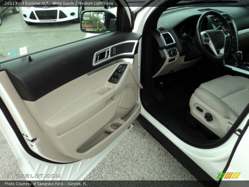 White Suede / Medium Light Stone 2011 Ford Explorer XLT