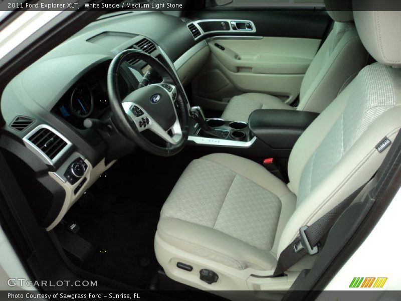 White Suede / Medium Light Stone 2011 Ford Explorer XLT