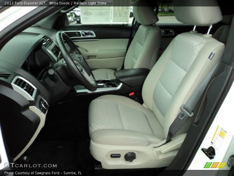 White Suede / Medium Light Stone 2011 Ford Explorer XLT