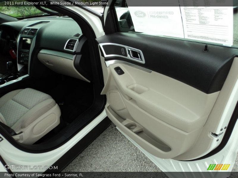 White Suede / Medium Light Stone 2011 Ford Explorer XLT