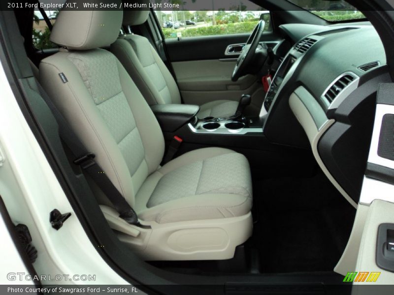 White Suede / Medium Light Stone 2011 Ford Explorer XLT