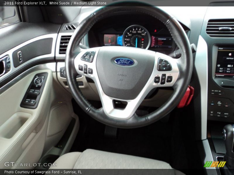 White Suede / Medium Light Stone 2011 Ford Explorer XLT