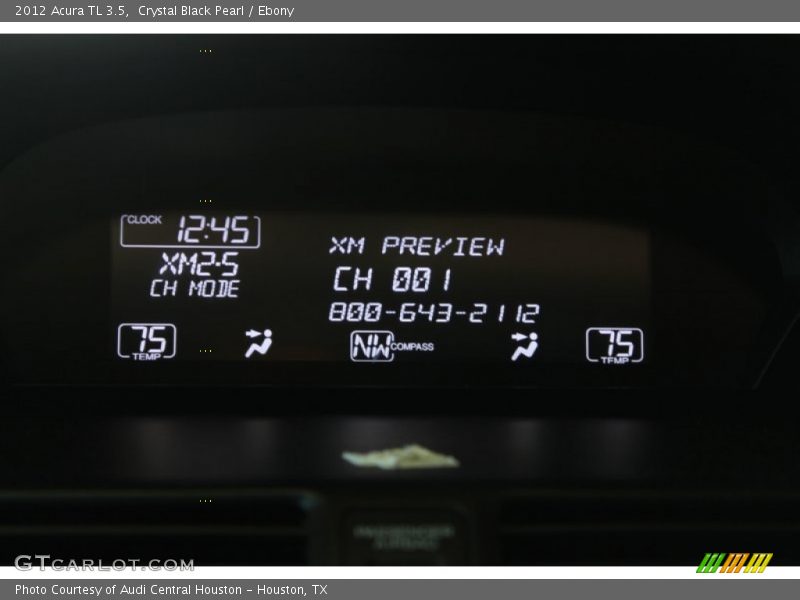 Crystal Black Pearl / Ebony 2012 Acura TL 3.5