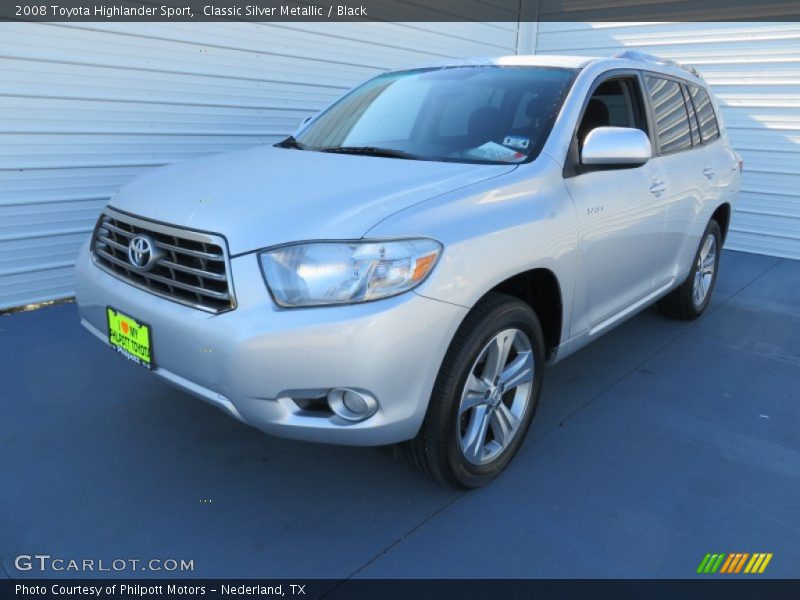 Classic Silver Metallic / Black 2008 Toyota Highlander Sport