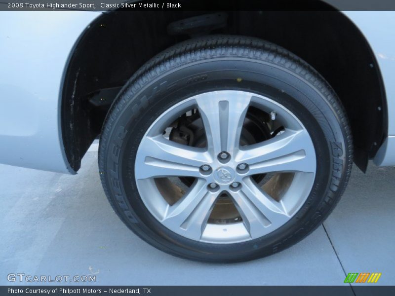 Classic Silver Metallic / Black 2008 Toyota Highlander Sport
