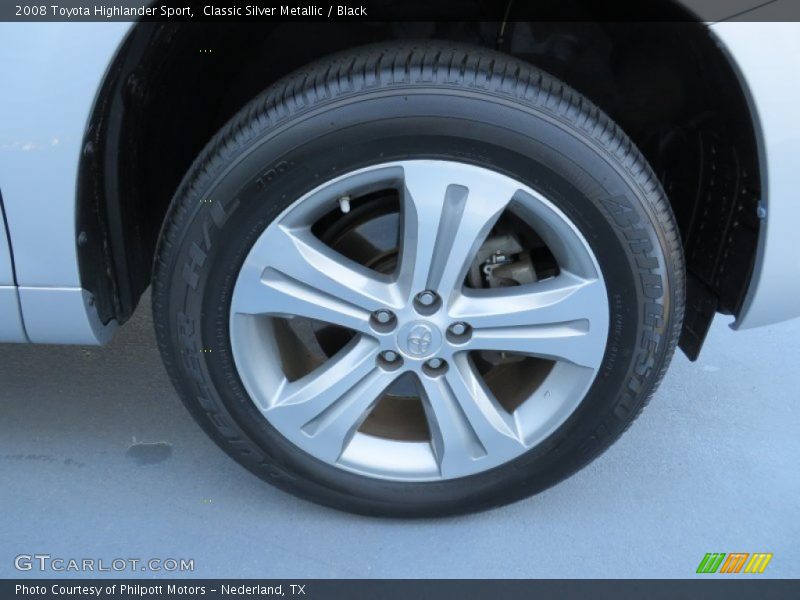 Classic Silver Metallic / Black 2008 Toyota Highlander Sport