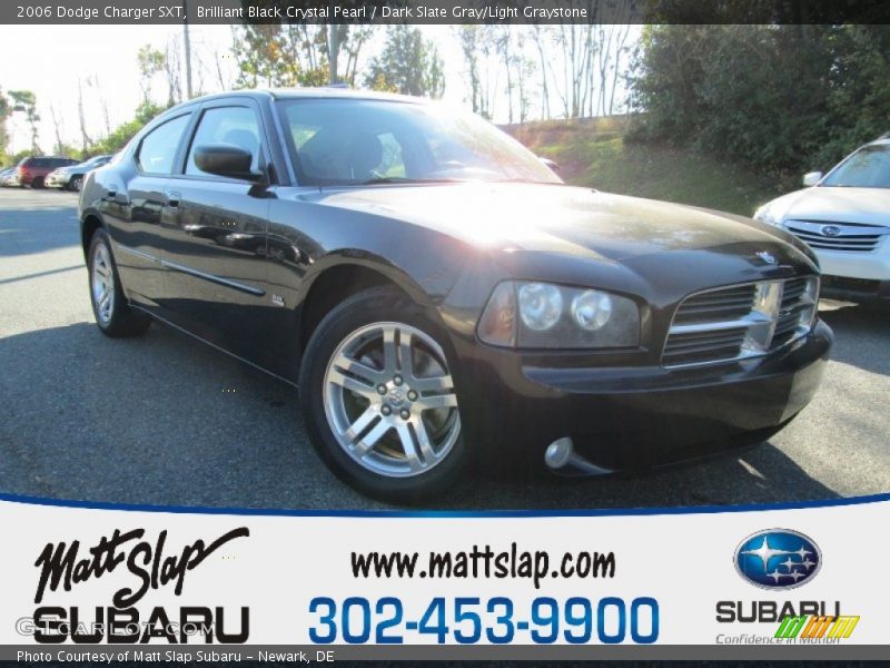 Brilliant Black Crystal Pearl / Dark Slate Gray/Light Graystone 2006 Dodge Charger SXT