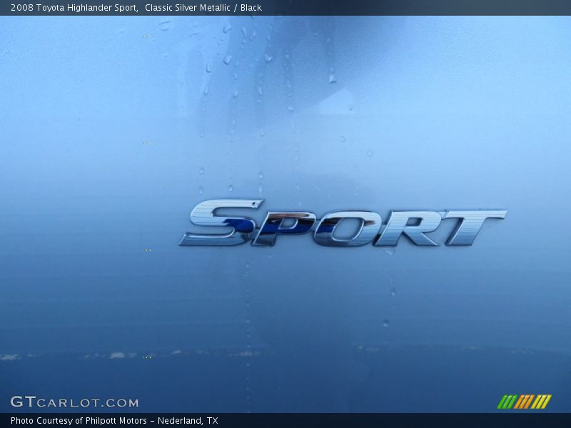 Classic Silver Metallic / Black 2008 Toyota Highlander Sport