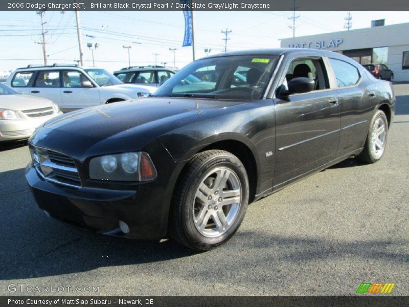 Brilliant Black Crystal Pearl / Dark Slate Gray/Light Graystone 2006 Dodge Charger SXT