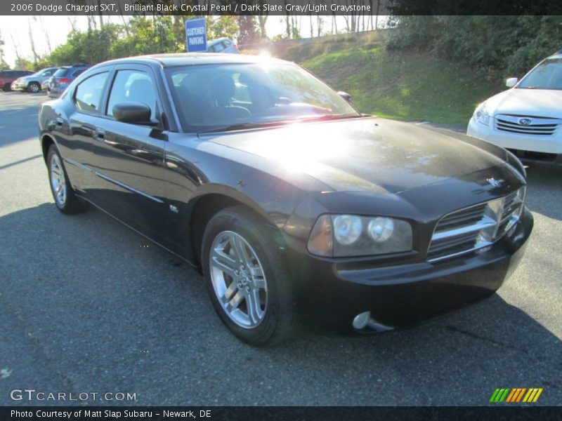 Brilliant Black Crystal Pearl / Dark Slate Gray/Light Graystone 2006 Dodge Charger SXT