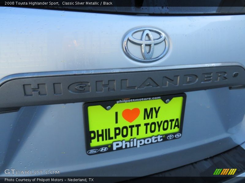 Classic Silver Metallic / Black 2008 Toyota Highlander Sport