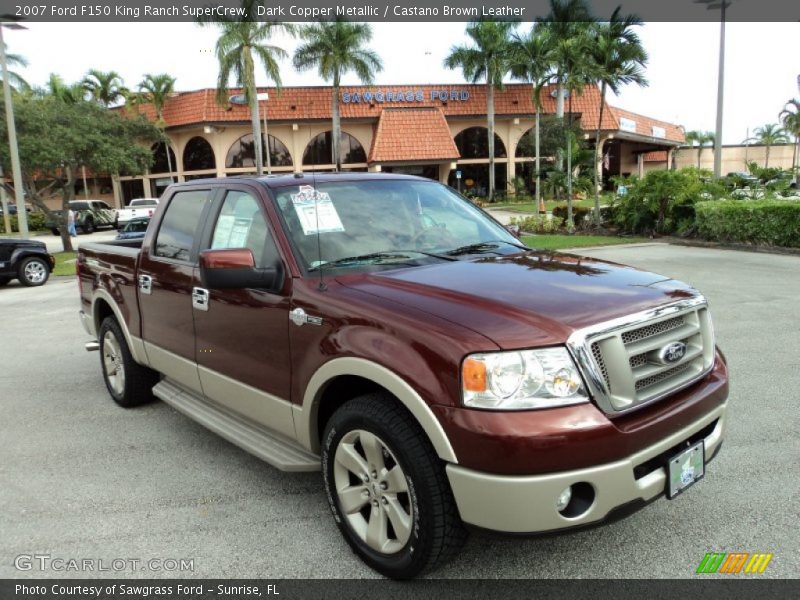 Dark Copper Metallic / Castano Brown Leather 2007 Ford F150 King Ranch SuperCrew