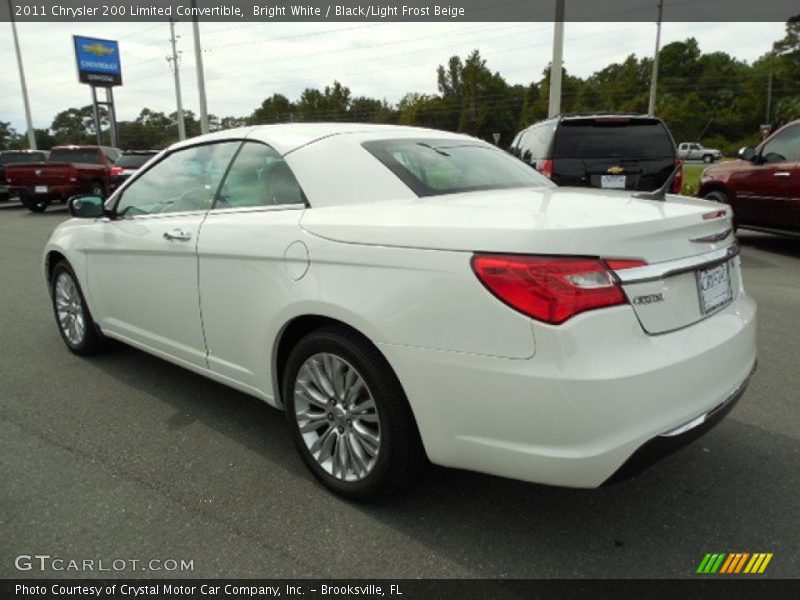 Bright White / Black/Light Frost Beige 2011 Chrysler 200 Limited Convertible