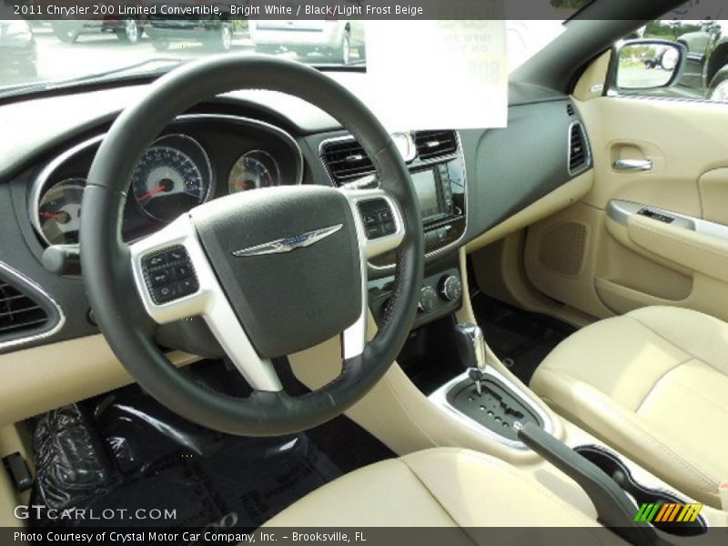 Bright White / Black/Light Frost Beige 2011 Chrysler 200 Limited Convertible