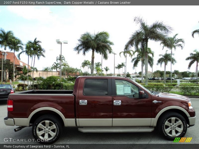 Dark Copper Metallic / Castano Brown Leather 2007 Ford F150 King Ranch SuperCrew
