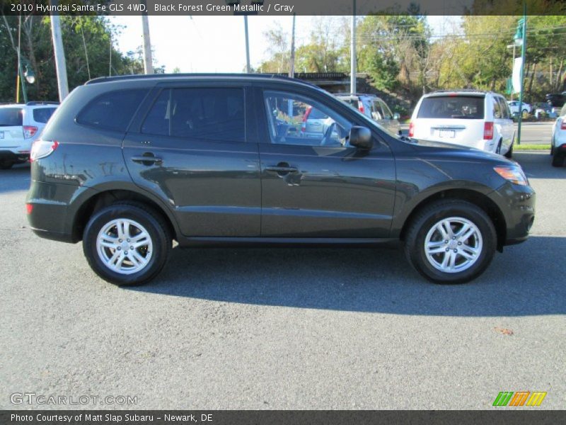 Black Forest Green Metallic / Gray 2010 Hyundai Santa Fe GLS 4WD