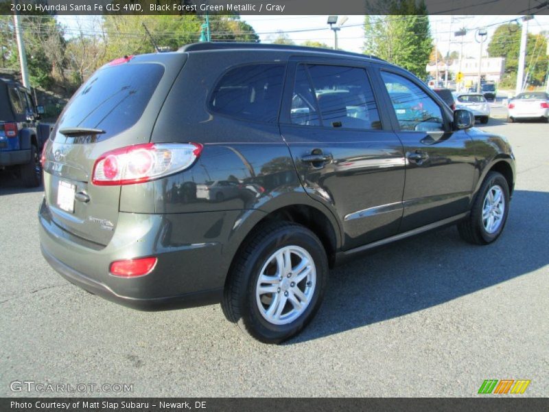Black Forest Green Metallic / Gray 2010 Hyundai Santa Fe GLS 4WD