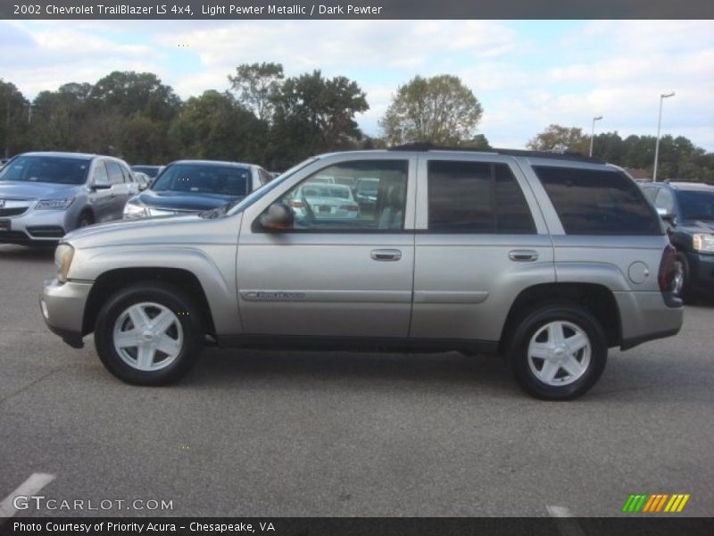 Light Pewter Metallic / Dark Pewter 2002 Chevrolet TrailBlazer LS 4x4