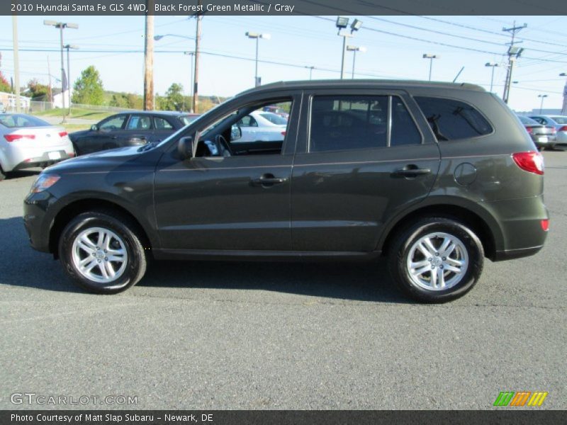 Black Forest Green Metallic / Gray 2010 Hyundai Santa Fe GLS 4WD