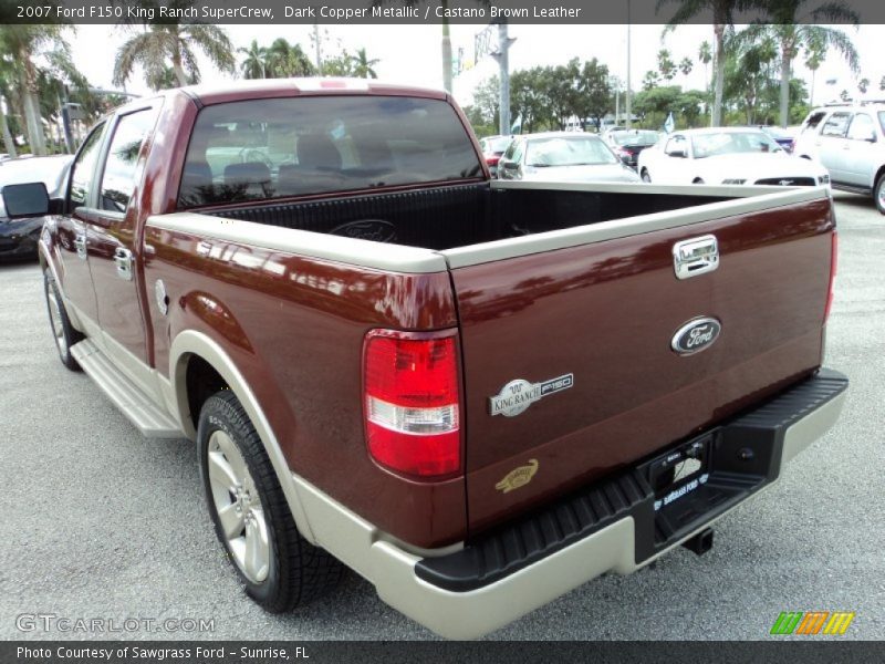 Dark Copper Metallic / Castano Brown Leather 2007 Ford F150 King Ranch SuperCrew