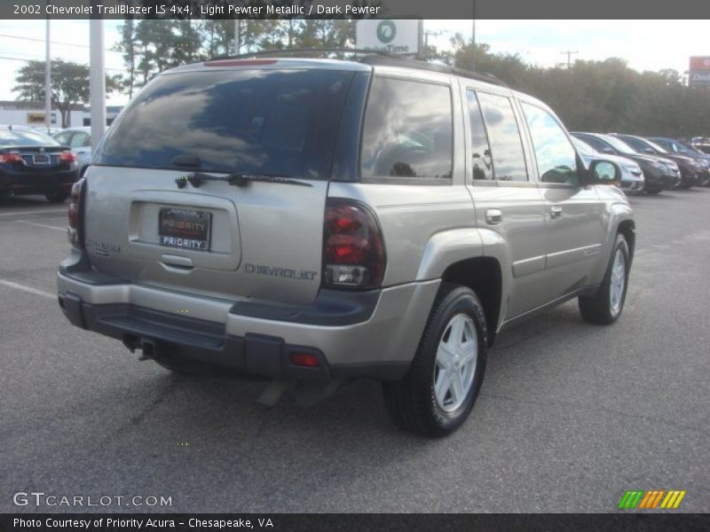 Light Pewter Metallic / Dark Pewter 2002 Chevrolet TrailBlazer LS 4x4