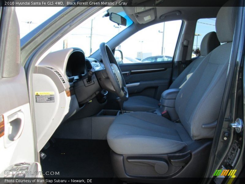 Black Forest Green Metallic / Gray 2010 Hyundai Santa Fe GLS 4WD