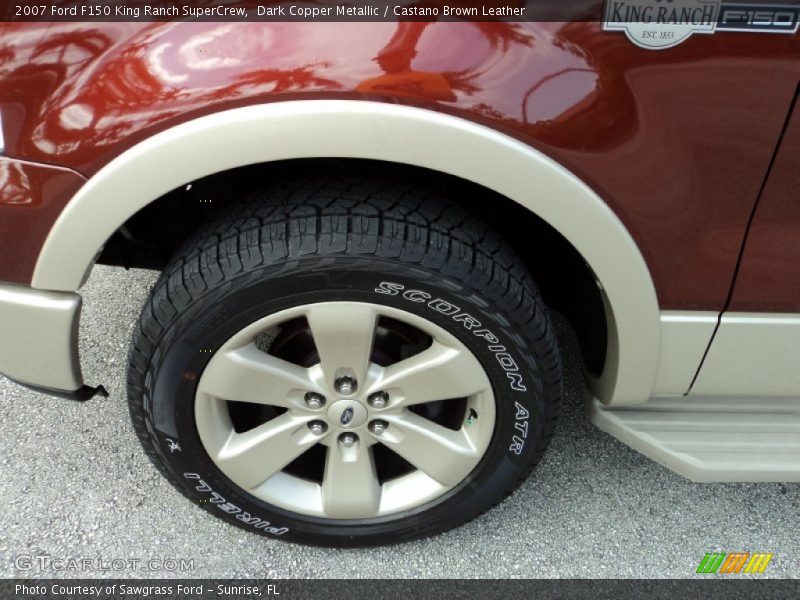 Dark Copper Metallic / Castano Brown Leather 2007 Ford F150 King Ranch SuperCrew