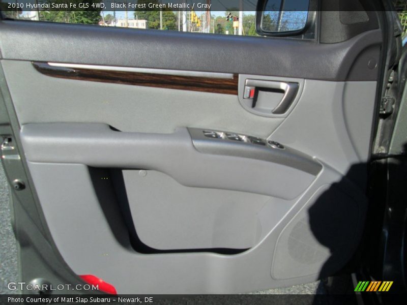Black Forest Green Metallic / Gray 2010 Hyundai Santa Fe GLS 4WD