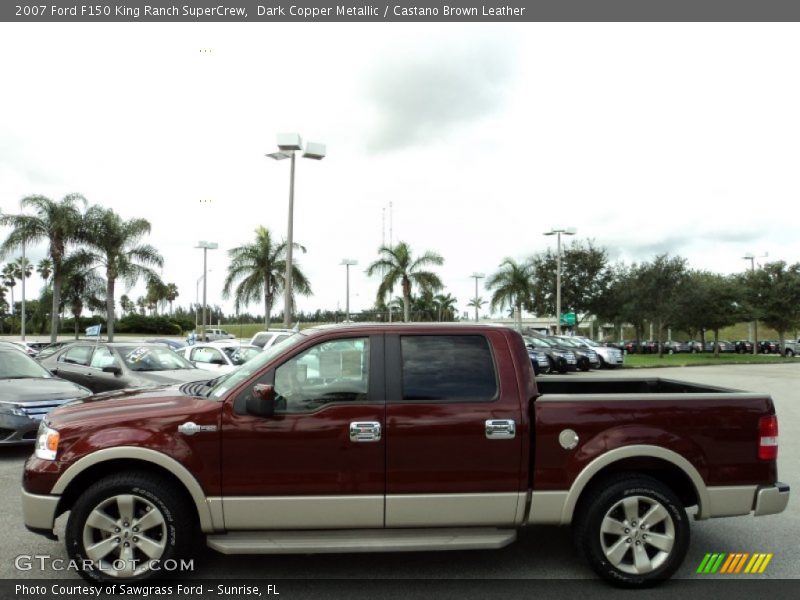 Dark Copper Metallic / Castano Brown Leather 2007 Ford F150 King Ranch SuperCrew