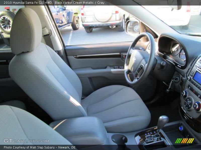 Black Forest Green Metallic / Gray 2010 Hyundai Santa Fe GLS 4WD