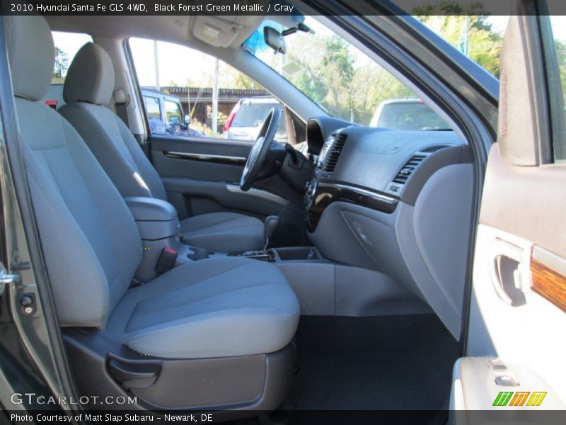 Black Forest Green Metallic / Gray 2010 Hyundai Santa Fe GLS 4WD