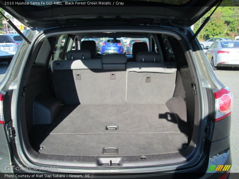 Black Forest Green Metallic / Gray 2010 Hyundai Santa Fe GLS 4WD