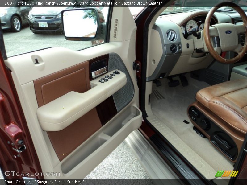 Dark Copper Metallic / Castano Brown Leather 2007 Ford F150 King Ranch SuperCrew