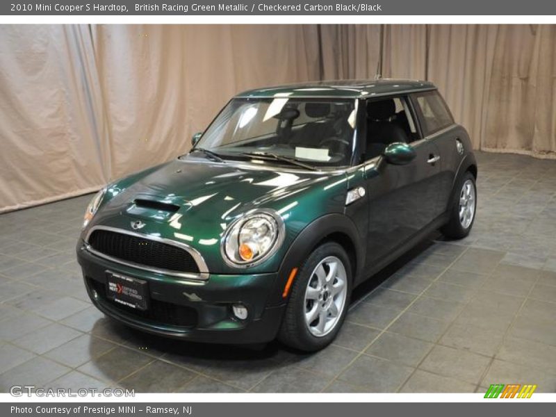 British Racing Green Metallic / Checkered Carbon Black/Black 2010 Mini Cooper S Hardtop