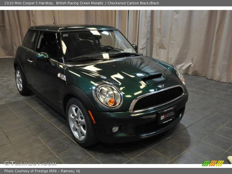 British Racing Green Metallic / Checkered Carbon Black/Black 2010 Mini Cooper S Hardtop